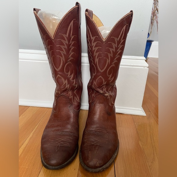 Vintage Nocona Rich Brown Western Boots Sz8